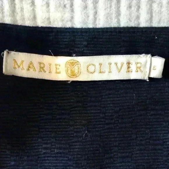 Marie Oliver Navy Structured 100% Cotton Top | ties in back or front | Small - Picture 4 of 7